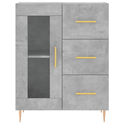 Highboard Concrete Grey 69,5x34x180 cm Engineered Wood