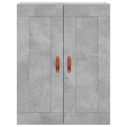 Highboard Concrete Grey 69.5x34x180 cm Engineered Wood