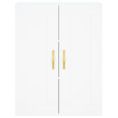 Highboard White 69.5x34x180 cm Engineered Wood