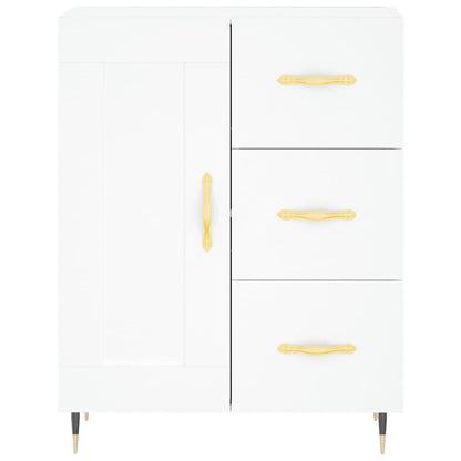 Highboard White 69.5x34x180 cm Engineered Wood