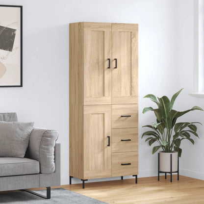 Highboard Sonoma Oak 69,5x34x180 cm Engineered Wood