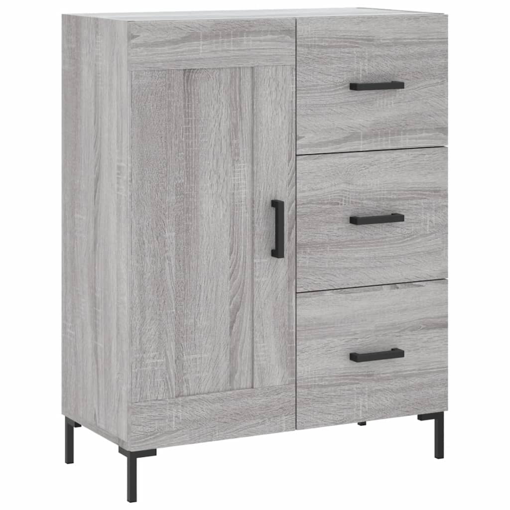 Highboard Grey Sonoma 69,5x34x180 cm Engineered Wood