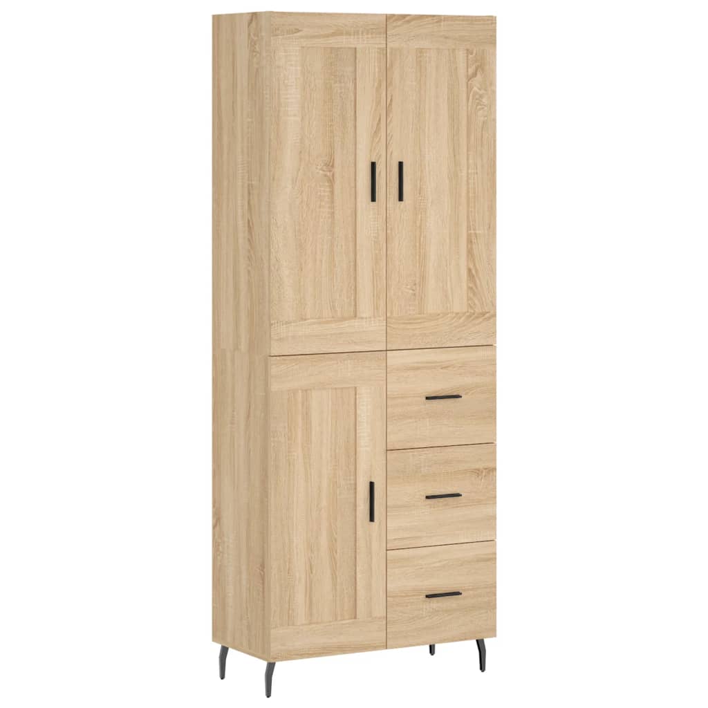 Highboard Sonoma Oak 69,5x34x180 cm Engineered Wood