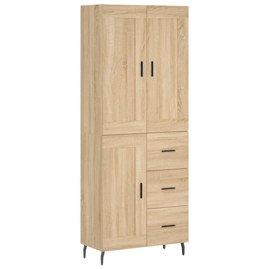 Highboard Sonoma Oak 69,5x34x180 cm Engineered Wood