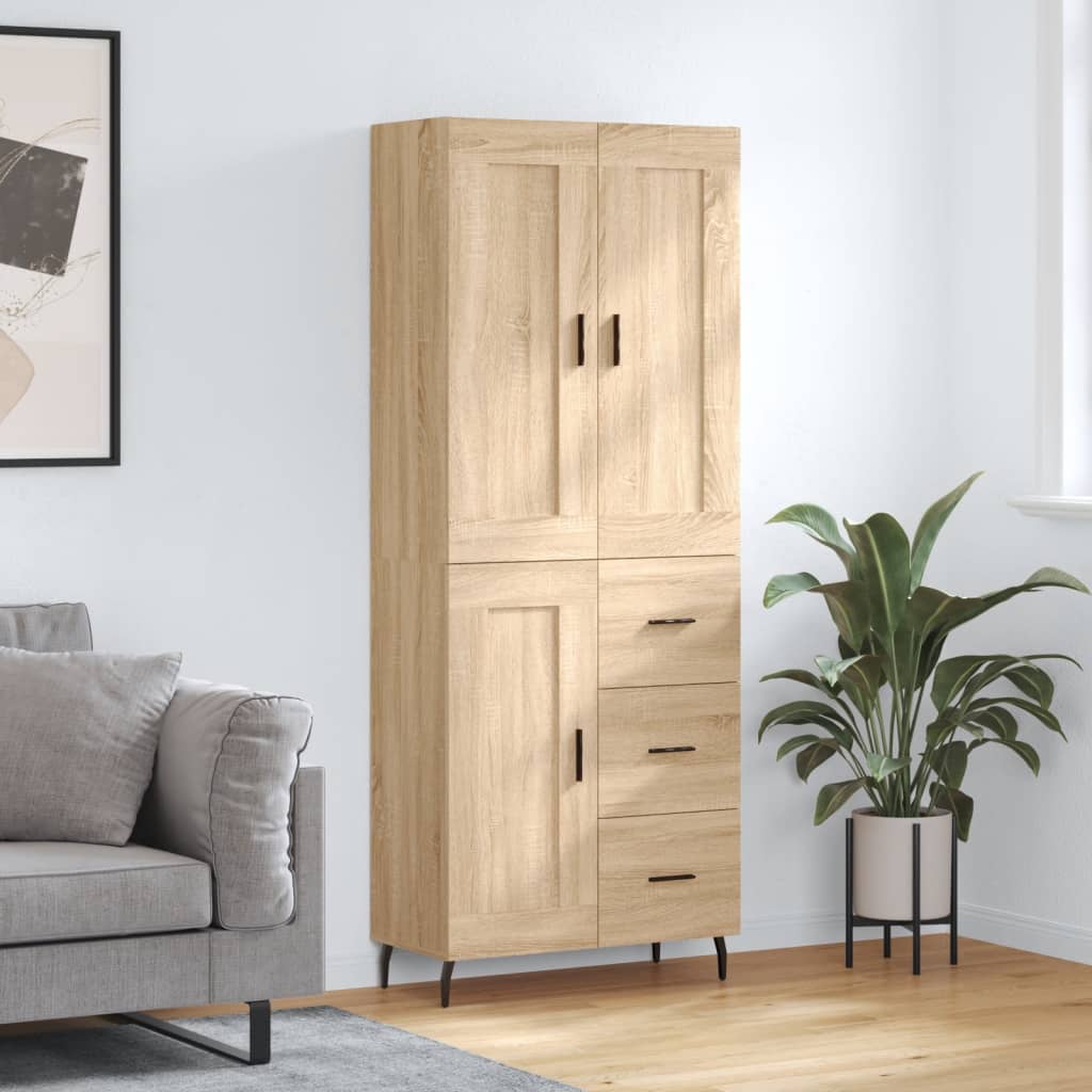 Highboard Sonoma Oak 69,5x34x180 cm Engineered Wood