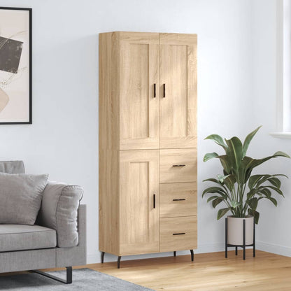 Highboard Sonoma Oak 69,5x34x180 cm Engineered Wood