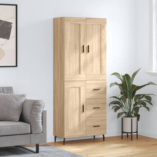 Highboard Sonoma Oak 69,5x34x180 cm Engineered Wood