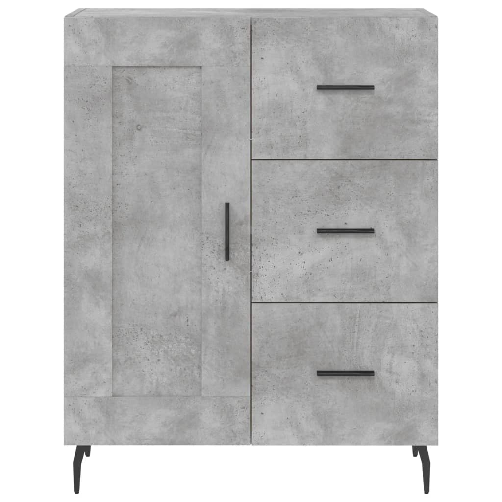 Highboard Concrete Grey 69,5x34x180 cm Engineered Wood
