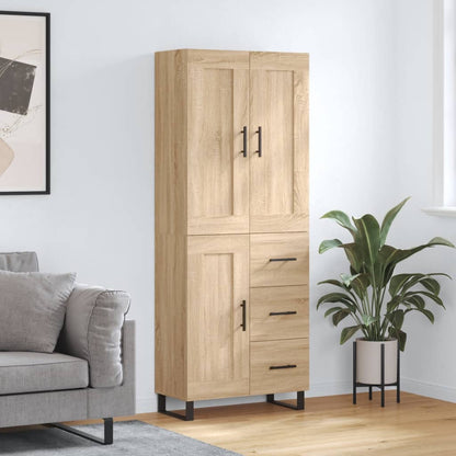 Highboard Sonoma Oak 69,5x34x180 cm Engineered Wood