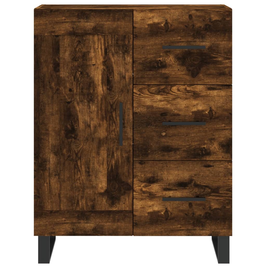 Highboard Smoked Oak 69,5x34x180 cm Engineered Wood