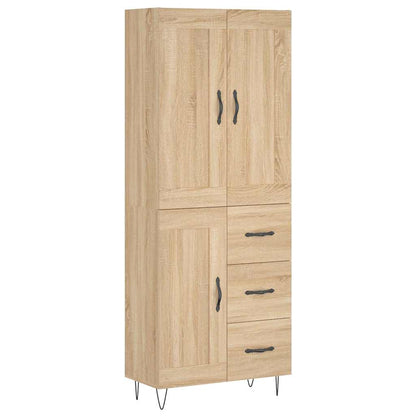 Highboard Sonoma Oak 69,5x34x180 cm Engineered Wood