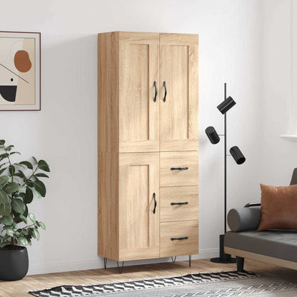Highboard Sonoma Oak 69,5x34x180 cm Engineered Wood