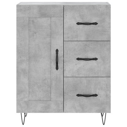Highboard Concrete Grey 69,5x34x180 cm Engineered Wood