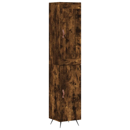 Highboard Smoked Oak 34,5x34x180 cm Engineered Wood