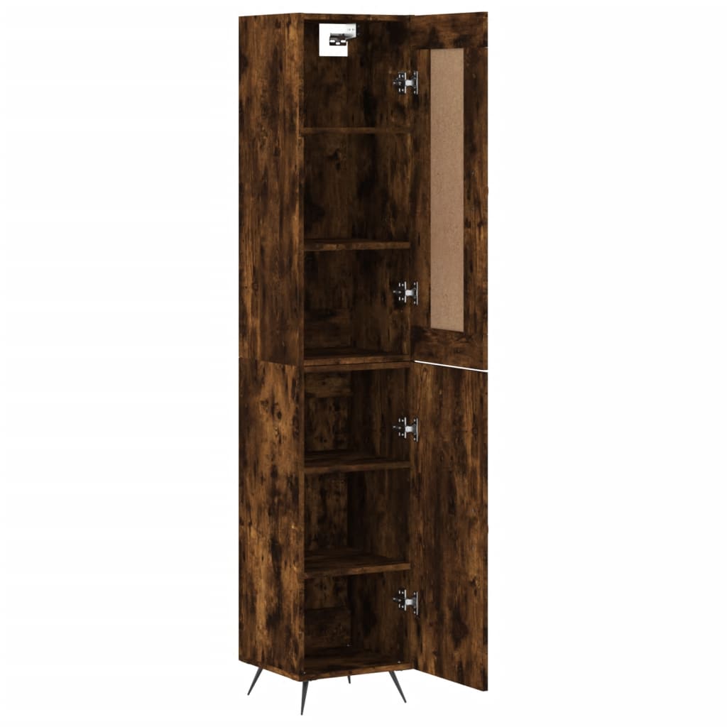 Highboard Smoked Oak 34,5x34x180 cm Engineered Wood