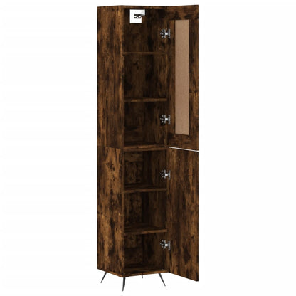 Highboard Smoked Oak 34,5x34x180 cm Engineered Wood
