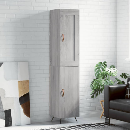 Highboard Grey Sonoma 34.5x34x180 cm Engineered Wood