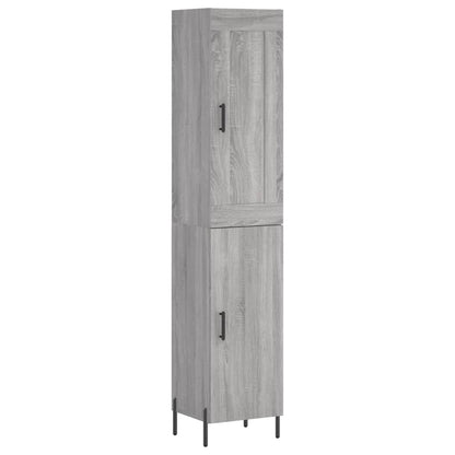 Highboard Grey Sonoma 34.5x34x180 cm Engineered Wood