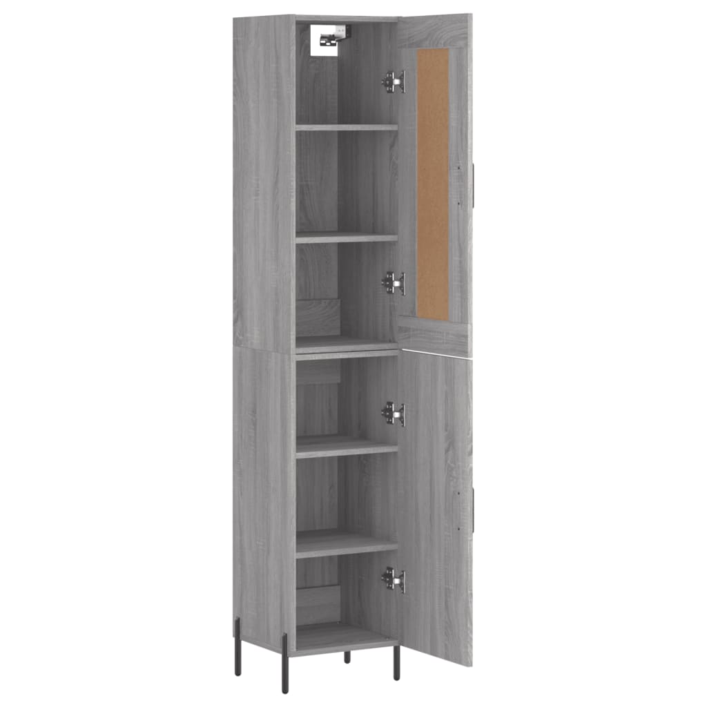 Highboard Grey Sonoma 34.5x34x180 cm Engineered Wood