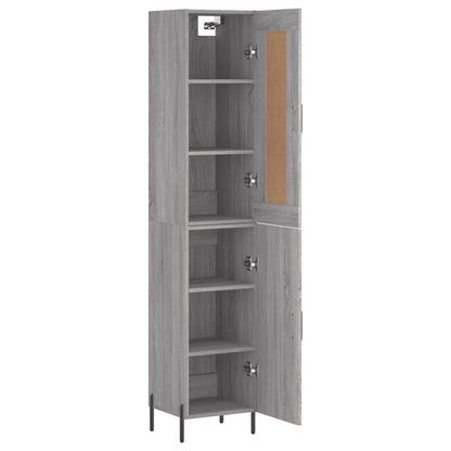 Highboard Grey Sonoma 34.5x34x180 cm Engineered Wood