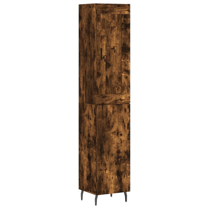 Highboard Smoked Oak 34.5x34x180 cm Engineered Wood
