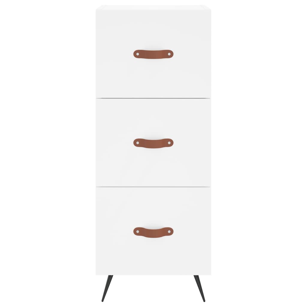 Highboard White 34,5x34x180 cm Engineered Wood