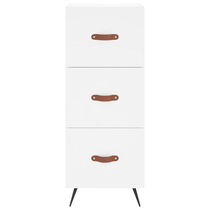 Highboard White 34,5x34x180 cm Engineered Wood