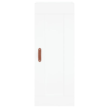 Highboard White 34,5x34x180 cm Engineered Wood