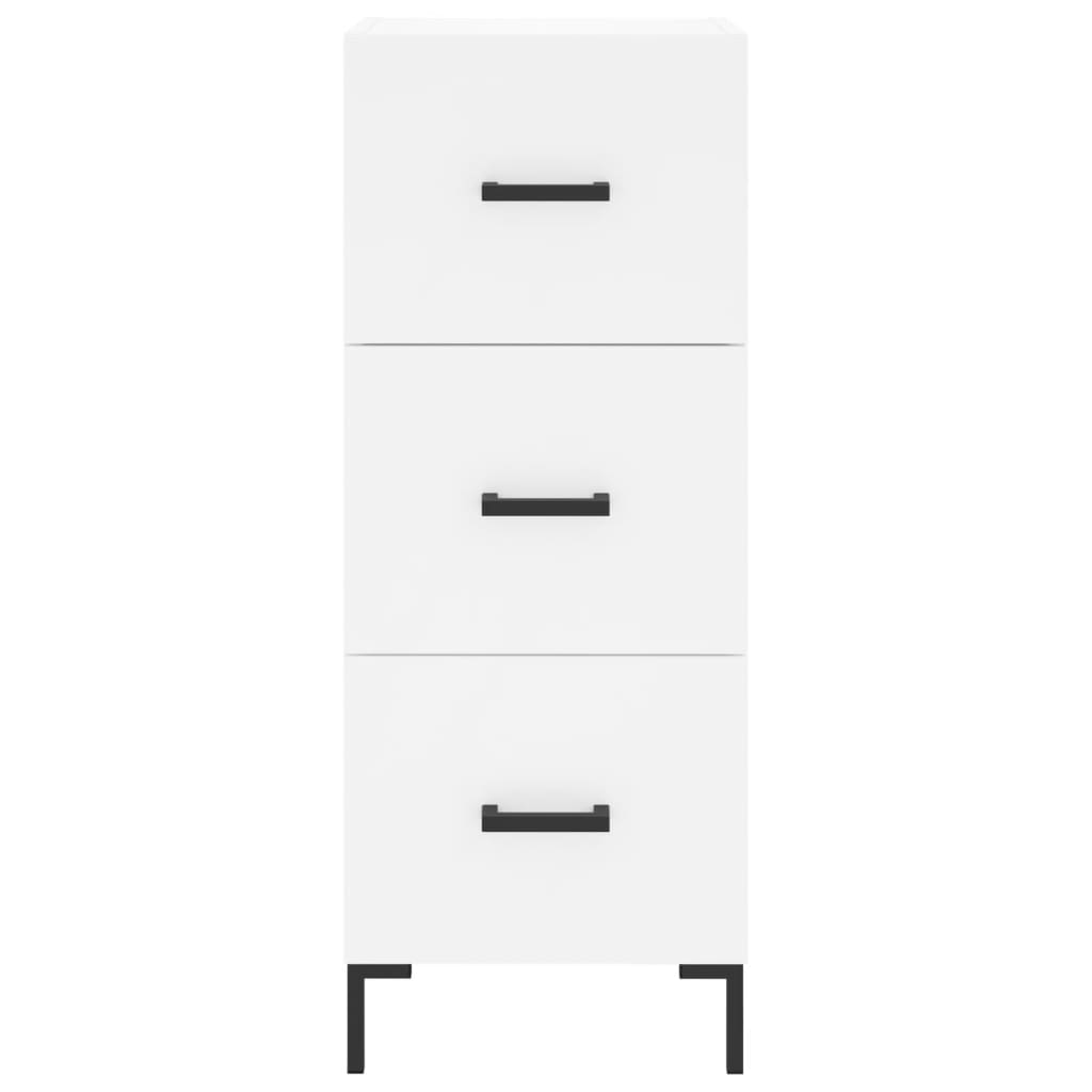 Highboard White 34.5x34x180 cm Engineered Wood