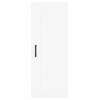 Highboard White 34.5x34x180 cm Engineered Wood