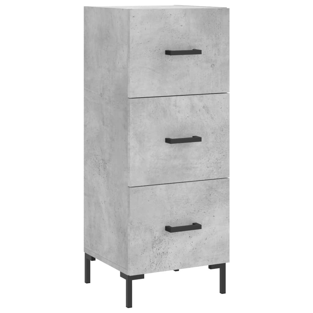 Highboard Concrete Grey 34,5x34x180 cm Engineered Wood