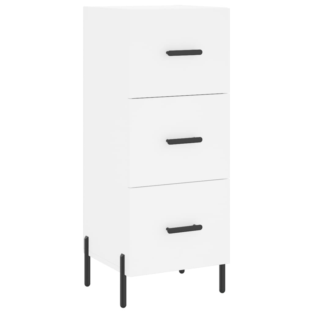 Highboard White 34.5x34x180 cm Engineered Wood