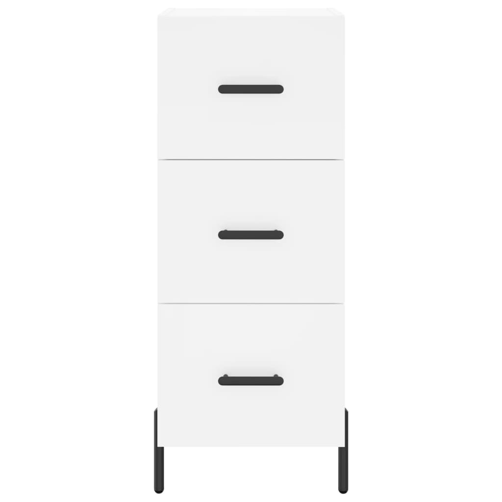 Highboard White 34.5x34x180 cm Engineered Wood