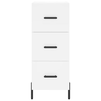 Highboard White 34.5x34x180 cm Engineered Wood