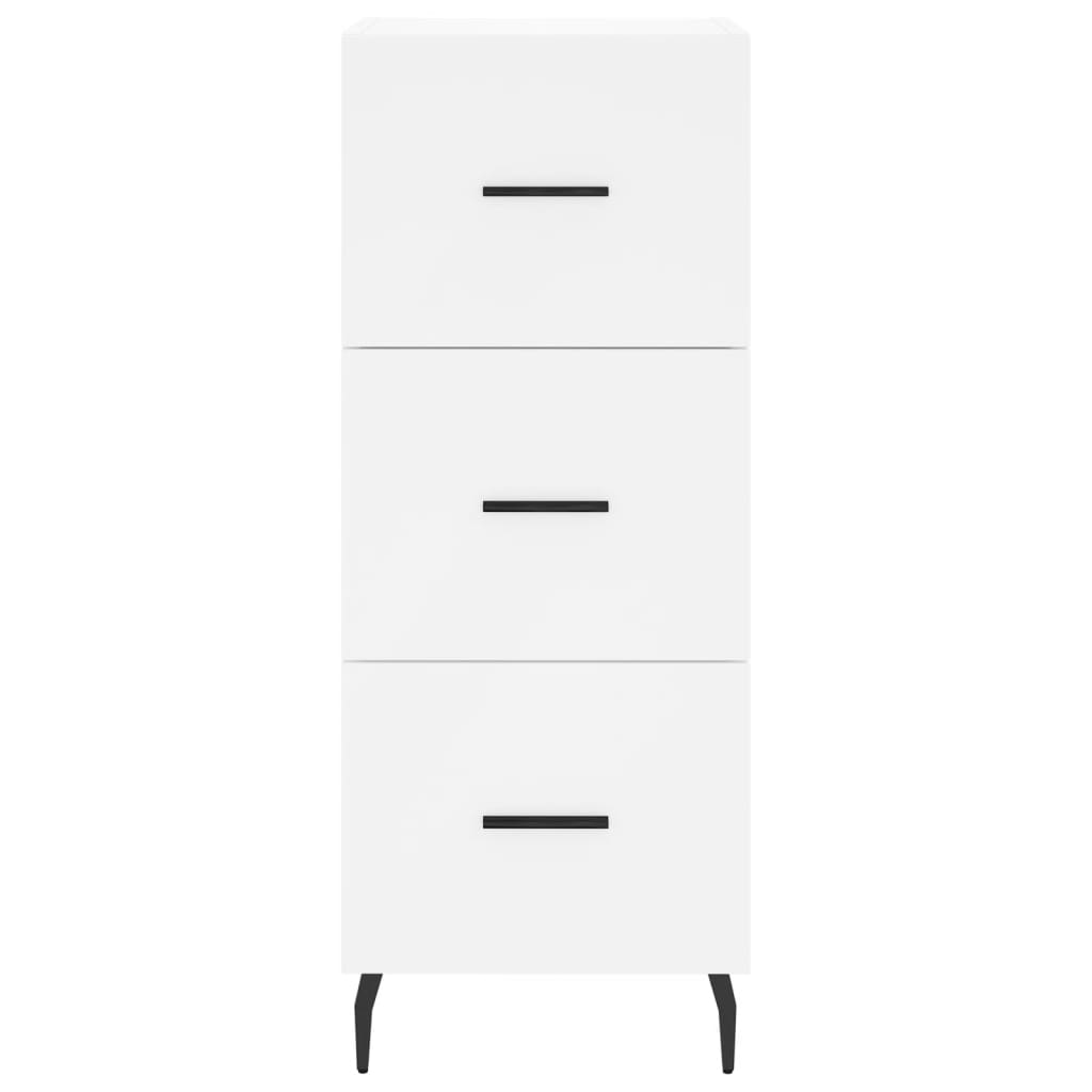 Highboard White 34.5x34x180 cm Engineered Wood
