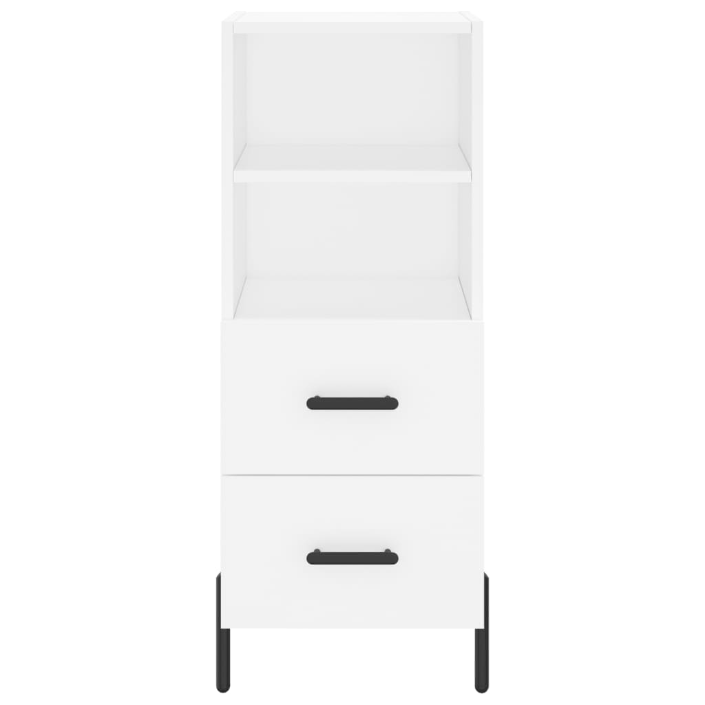 Highboard White 34.5x34x180 cm Engineered Wood