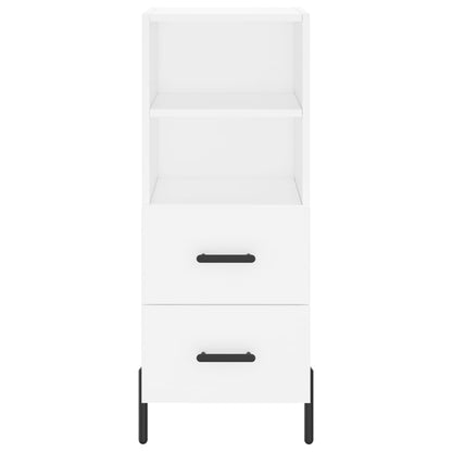 Highboard White 34.5x34x180 cm Engineered Wood