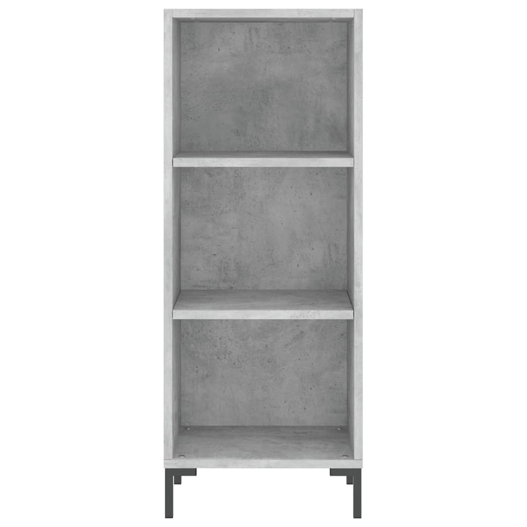 Highboard Concrete Grey 34,5x34x180 cm Engineered Wood