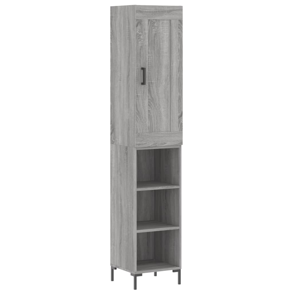 Highboard Grey Sonoma 34,5x34x180 cm Engineered Wood