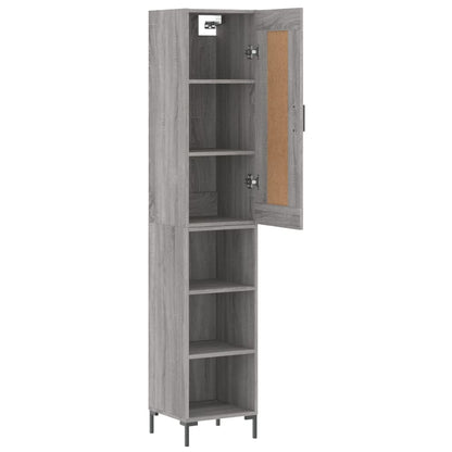 Highboard Grey Sonoma 34,5x34x180 cm Engineered Wood