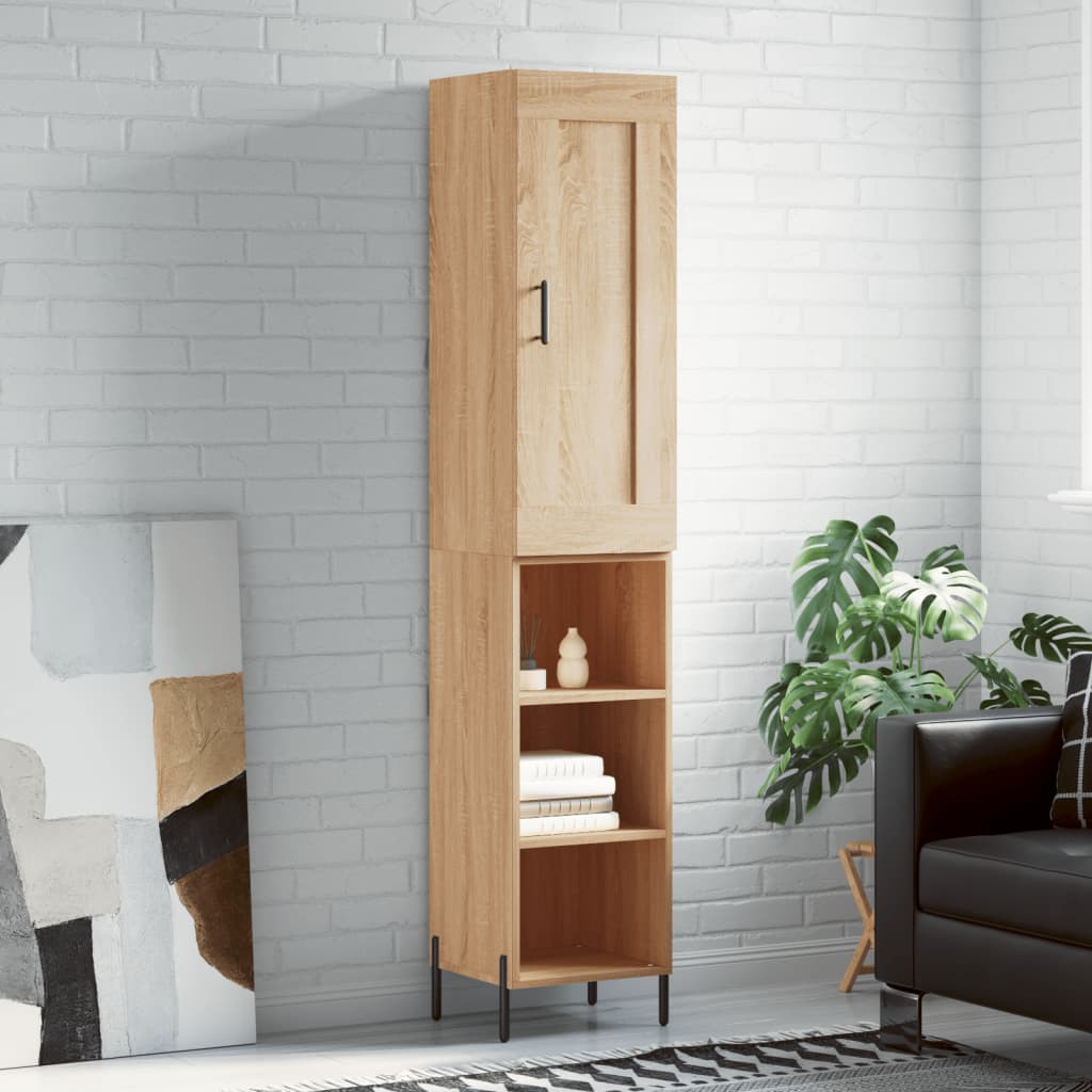 Highboard Sonoma Oak 34.5x34x180 cm Engineered Wood