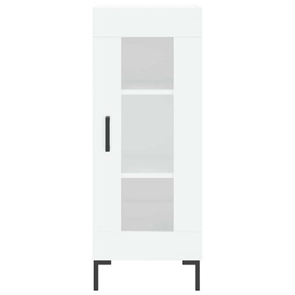 Highboard White 34.5x34x180 cm Engineered Wood