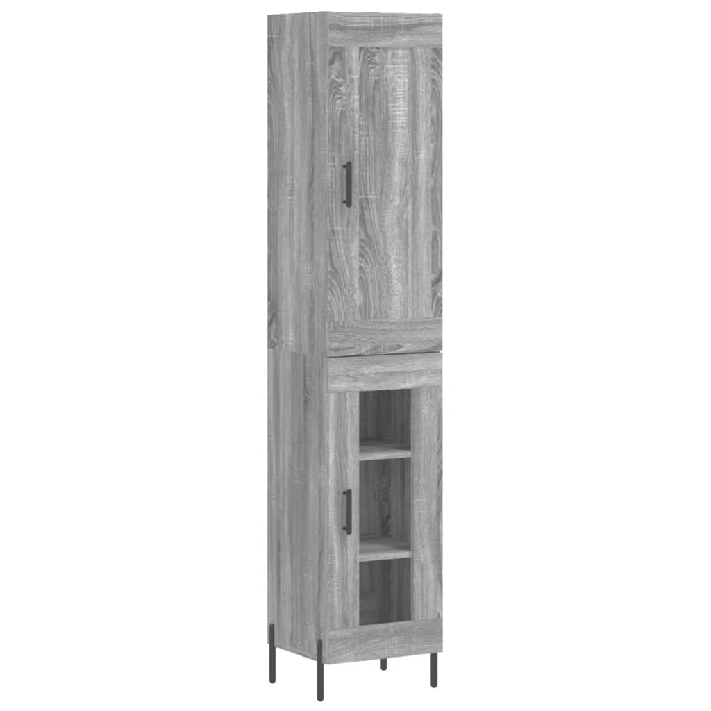 Highboard Grey Sonoma 34.5x34x180 cm Engineered Wood