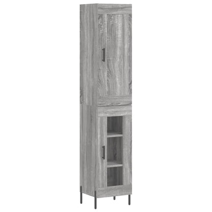 Highboard Grey Sonoma 34.5x34x180 cm Engineered Wood