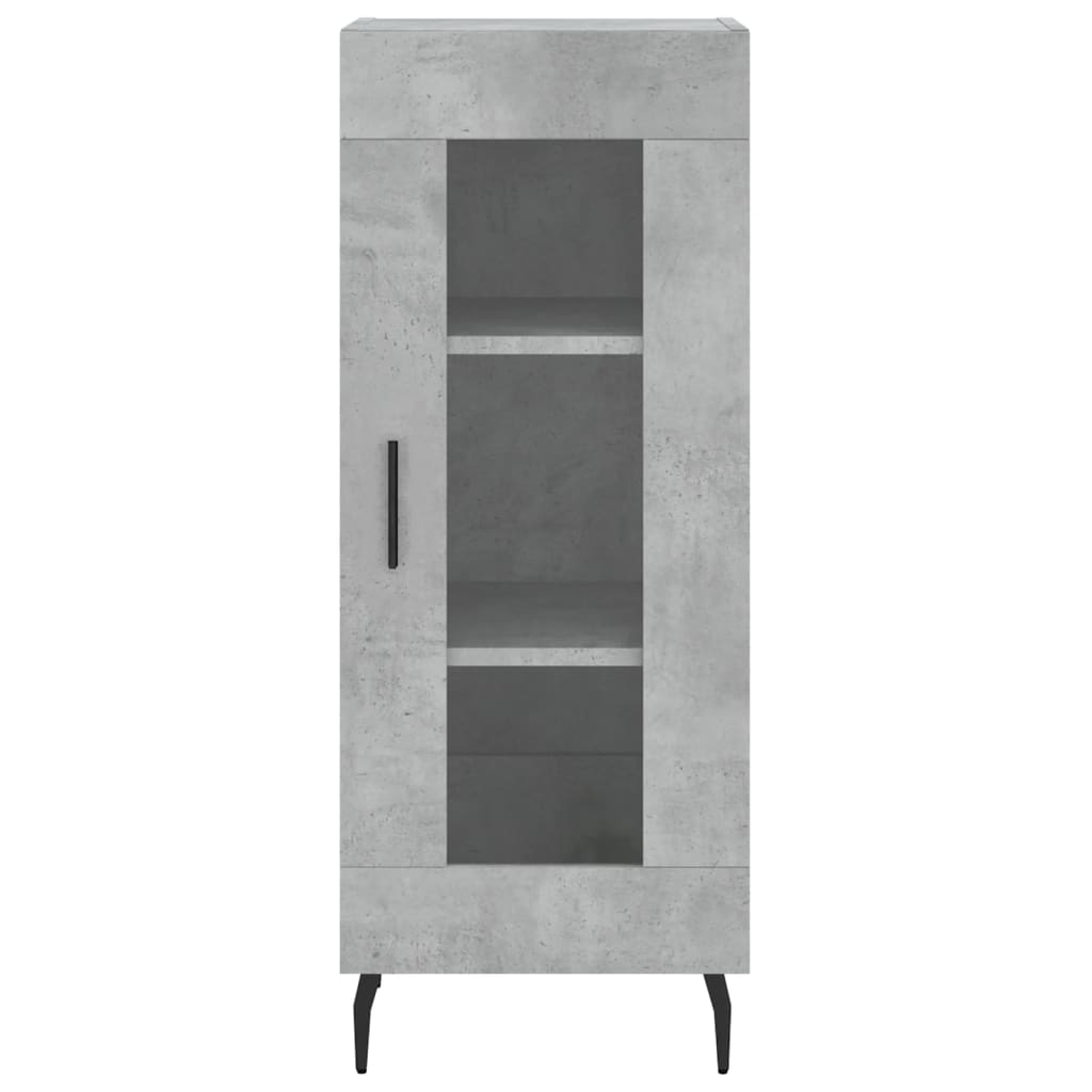 Highboard Concrete Grey 34.5x34x180 cm Engineered Wood