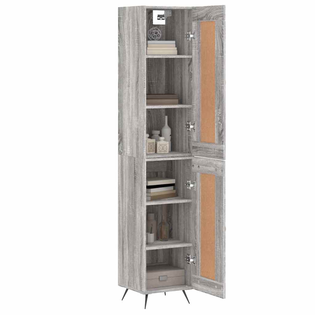 Highboard Grey Sonoma 34,5x34x180 cm Engineered Wood