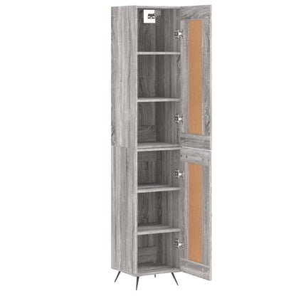 Highboard Grey Sonoma 34.5x34x180 cm Engineered Wood