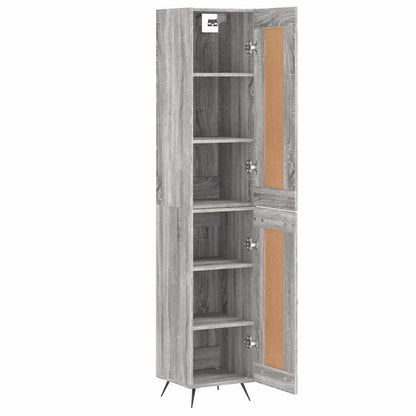 Highboard Grey Sonoma 34,5x34x180 cm Engineered Wood