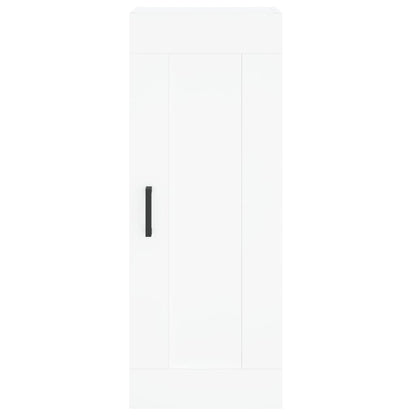 Highboard White 34.5x34x180 cm Engineered Wood
