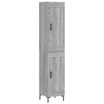 Highboard Grey Sonoma 34.5x34x180 cm Engineered Wood